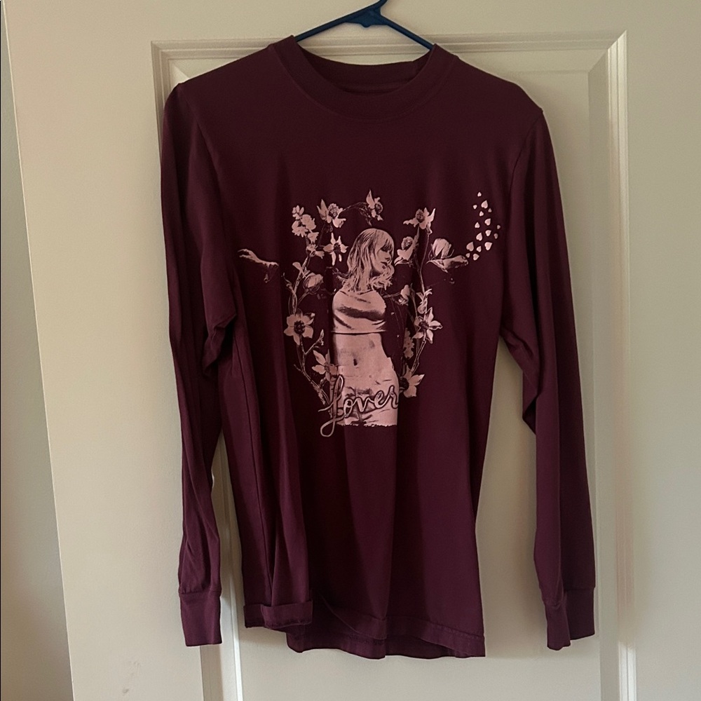 Taylor Swift Maroon Graphic Long Sleeve Tee